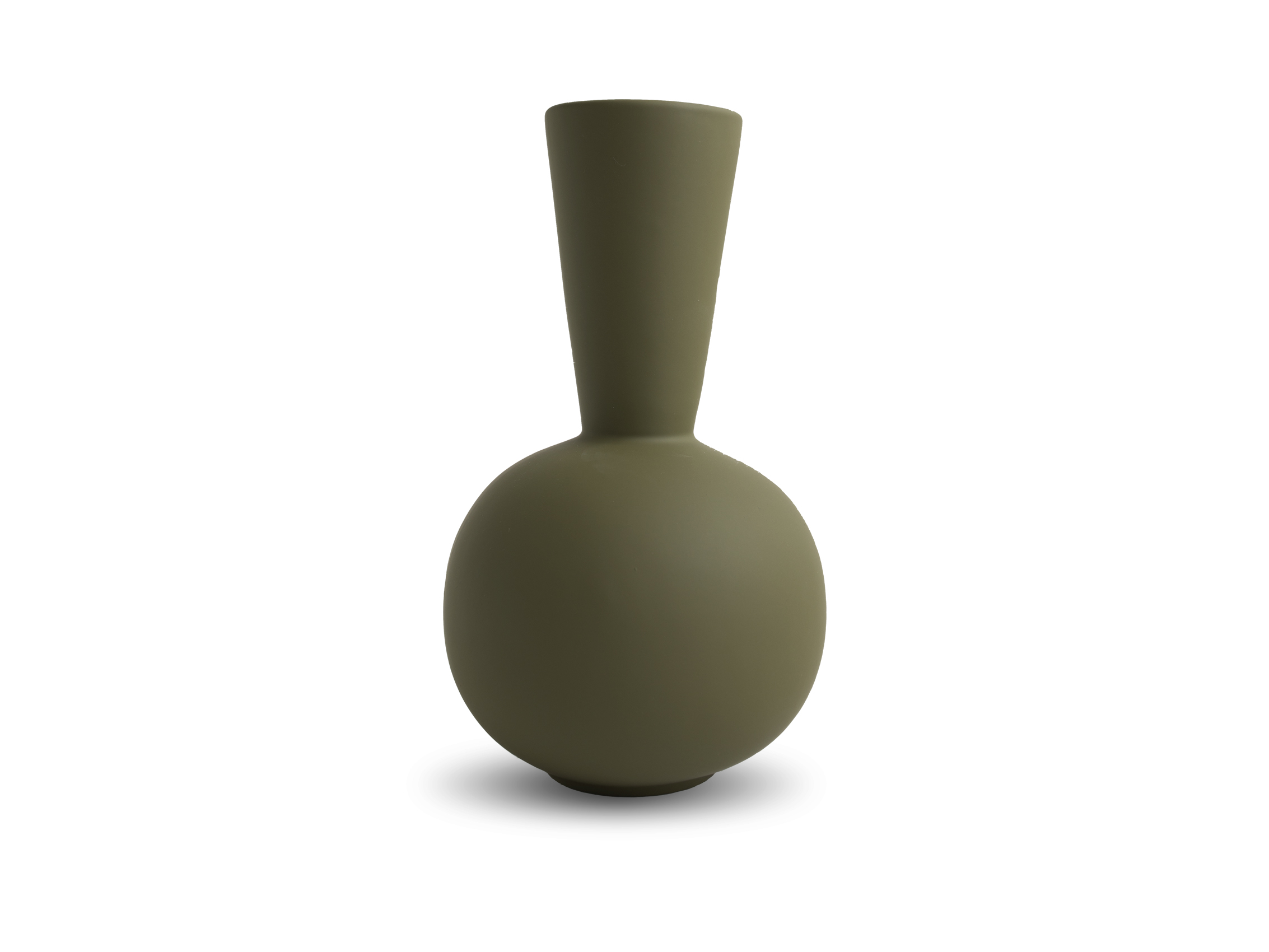 Керамічна ваза Trumpet Large оливкового кольору від Cooee Design