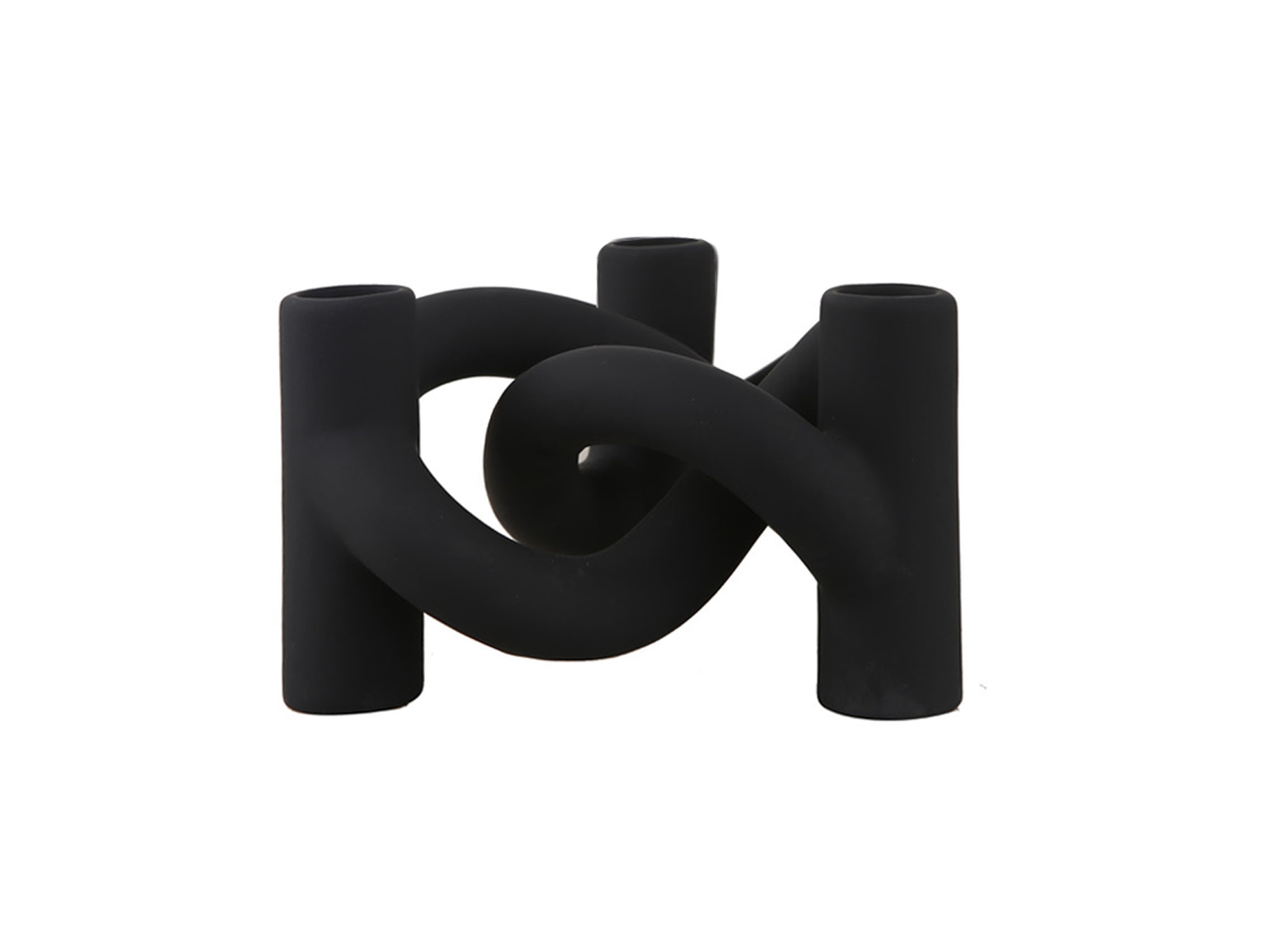 Свічник Lykke Three чорного кольору від Cooee Design