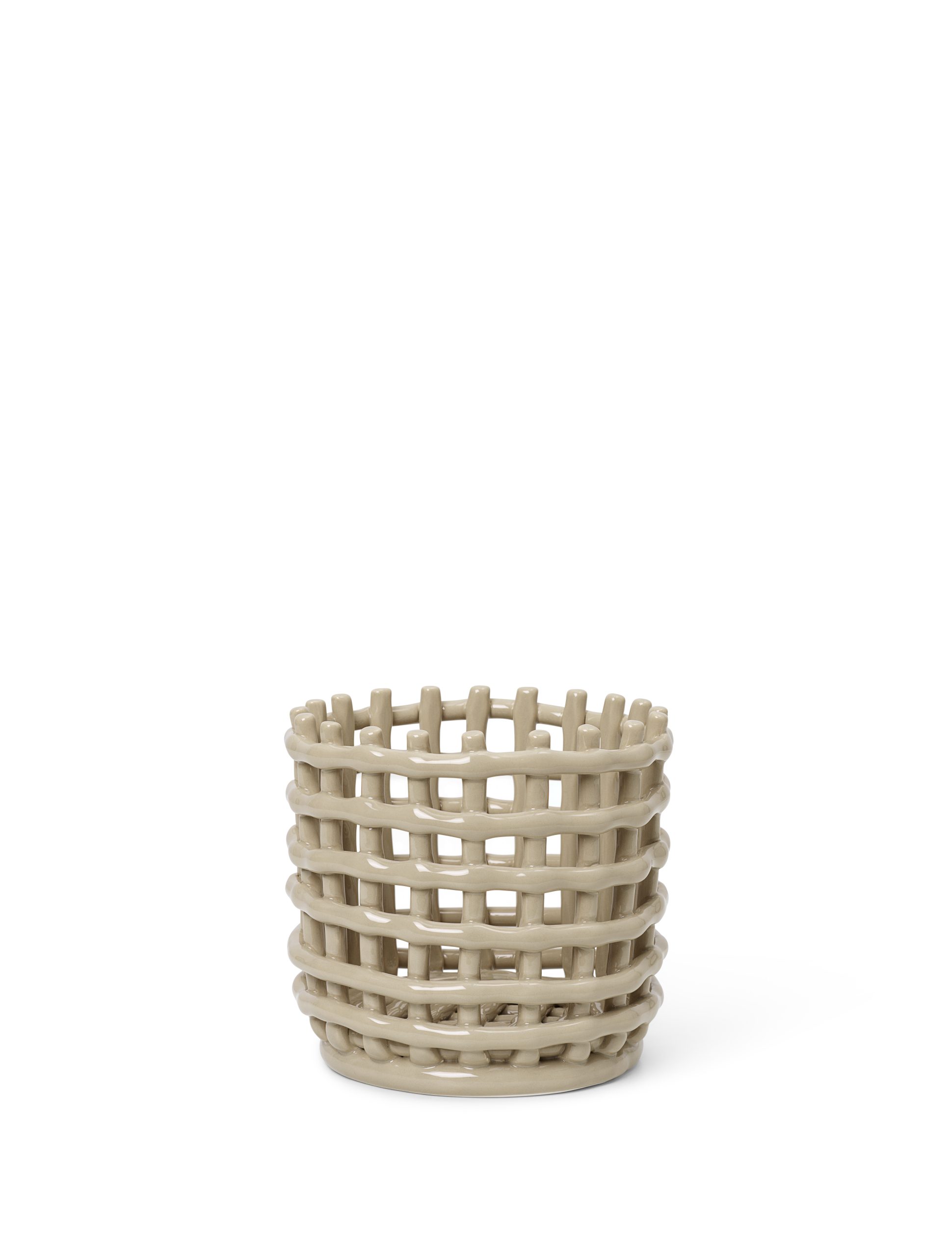 Горщик Ceramic Basket кольору кашемір від Ferm Living