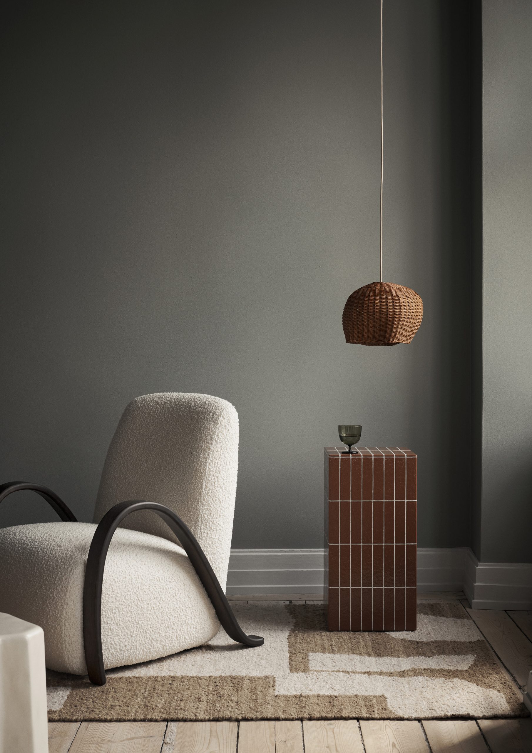 Килим Piece колір бежевий/ірис від Ferm Living