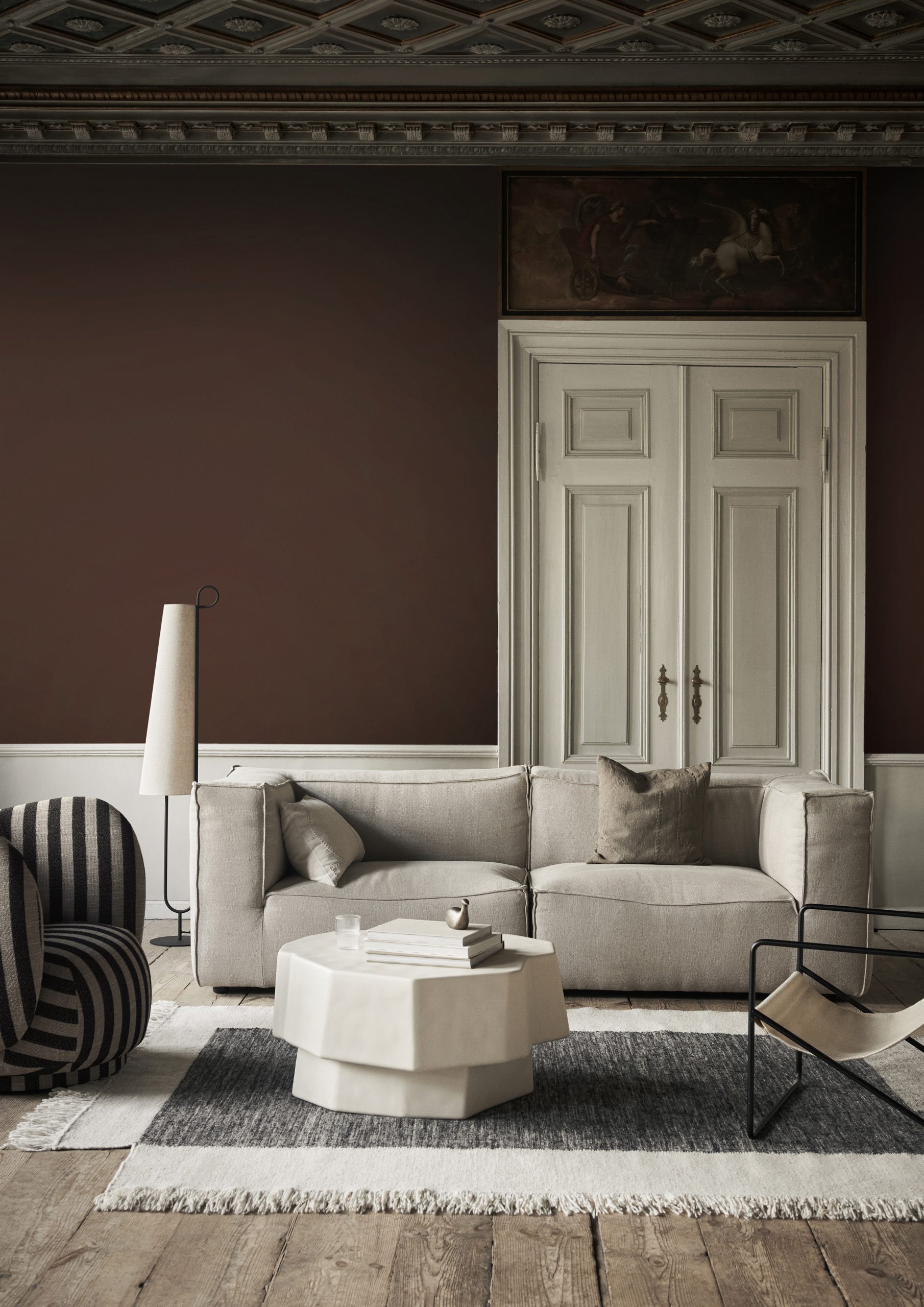 Килим Counter колір бежевий/чорний від Ferm Living