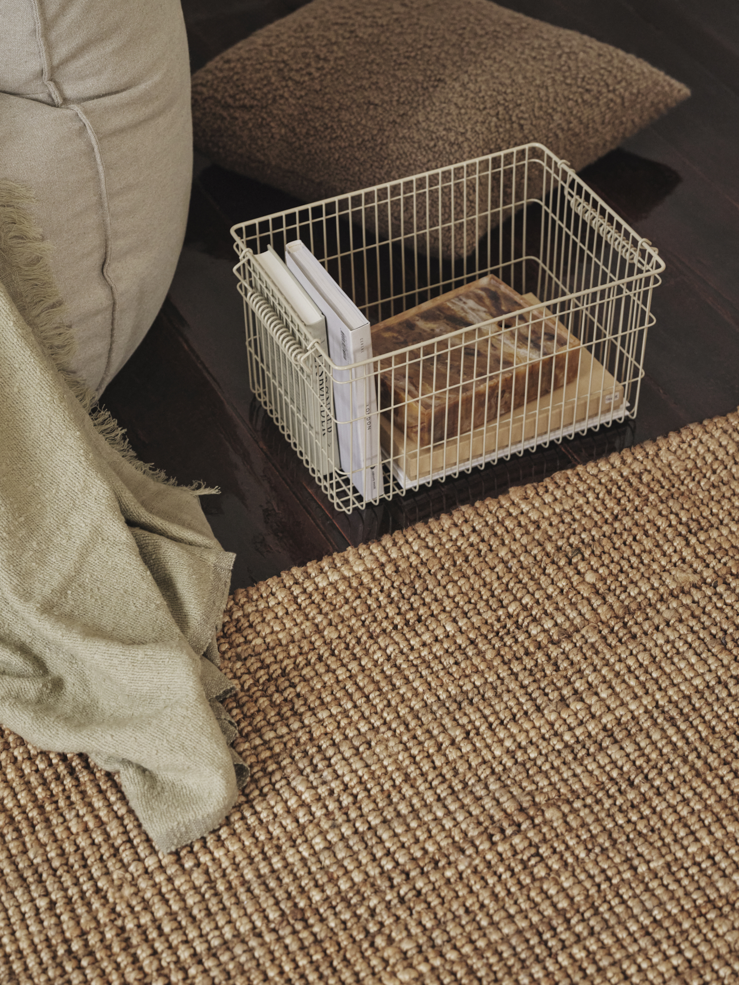 Сітчасті кошики для зберігання Cala колір кашемір від Ferm Living набір з двох штук