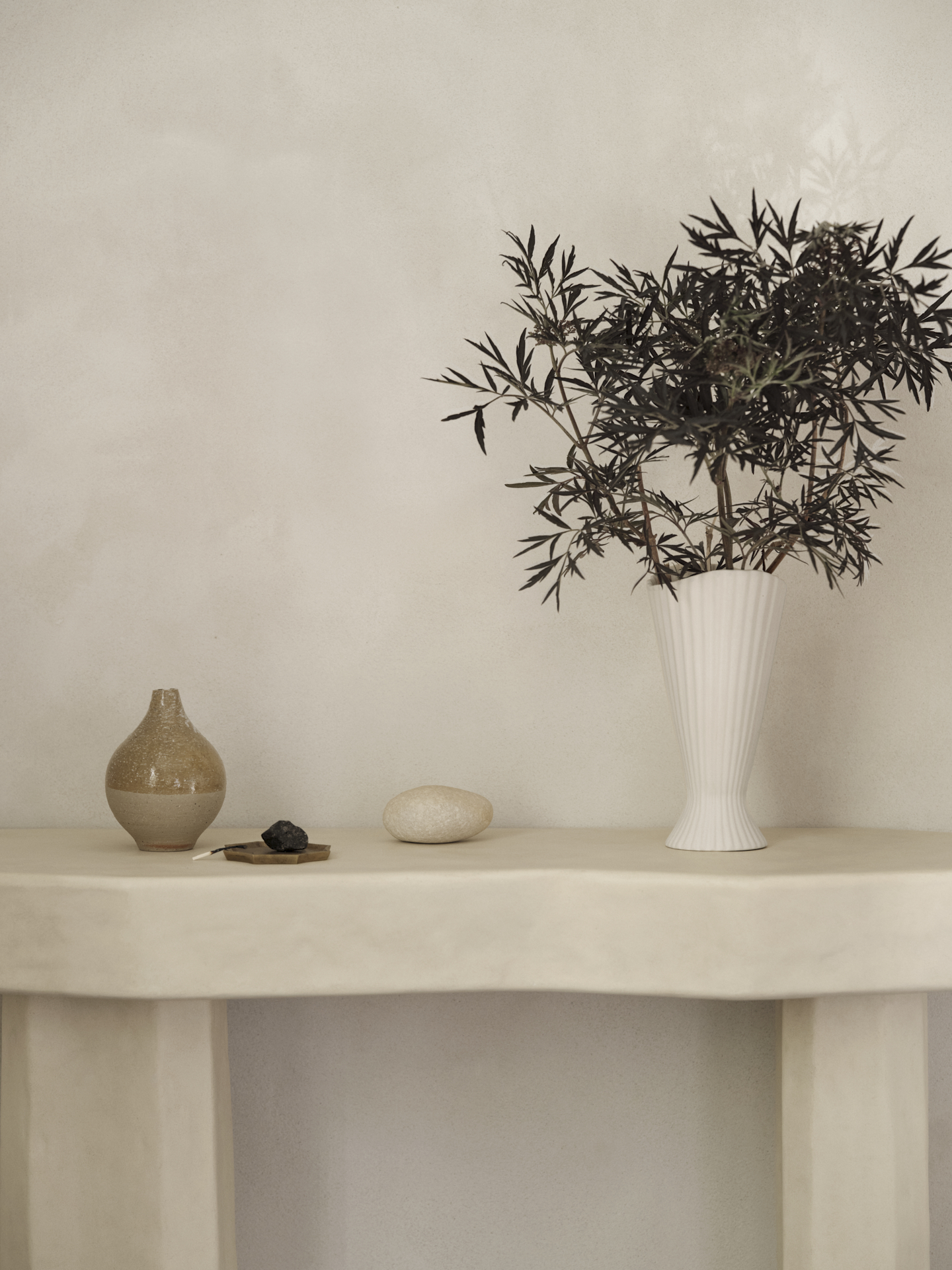 Ваза Fountain Small білого кольору  від Ferm Living