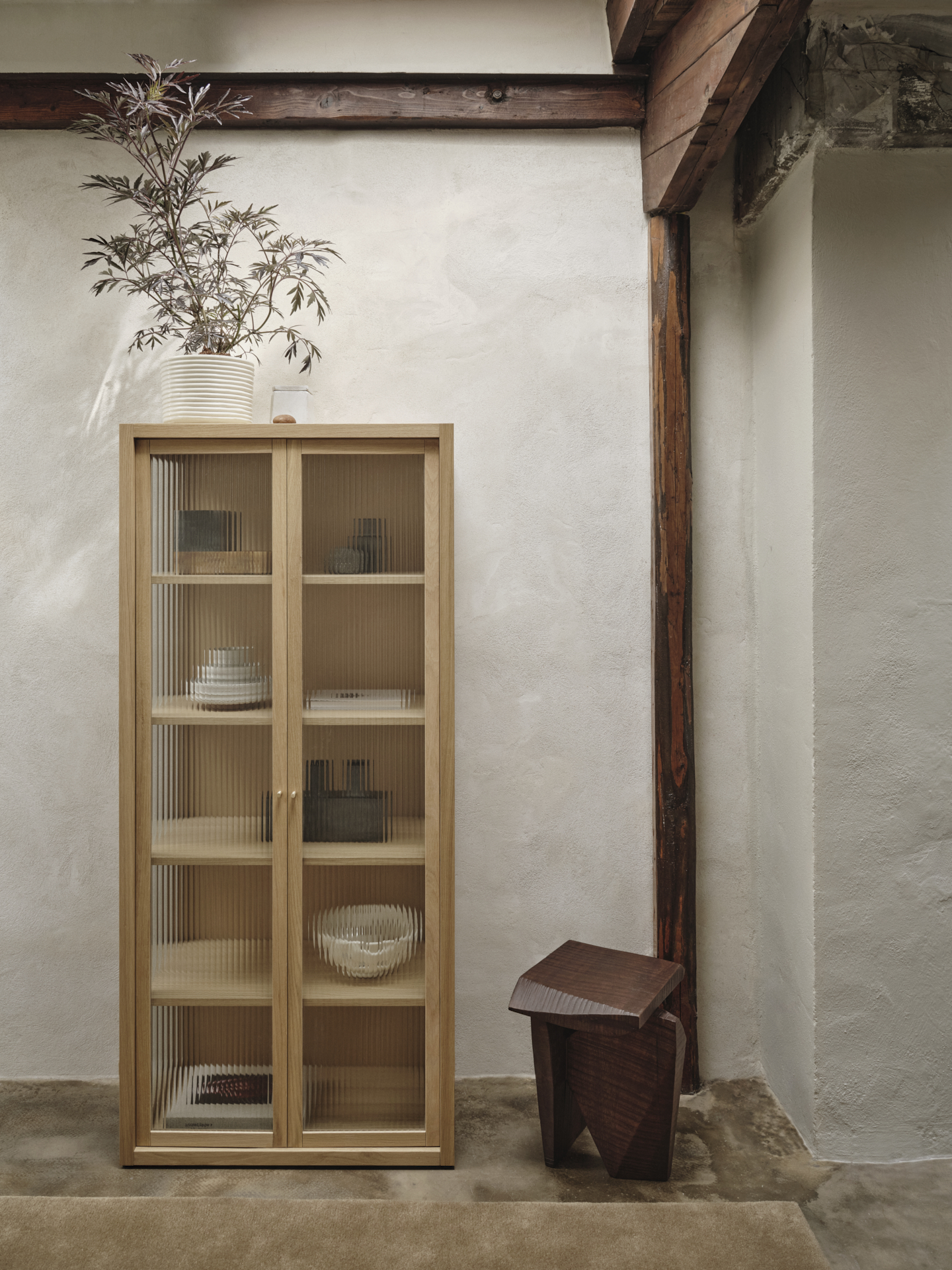 Горщик  для рослин Corduroy білого кольору від Ferm Living