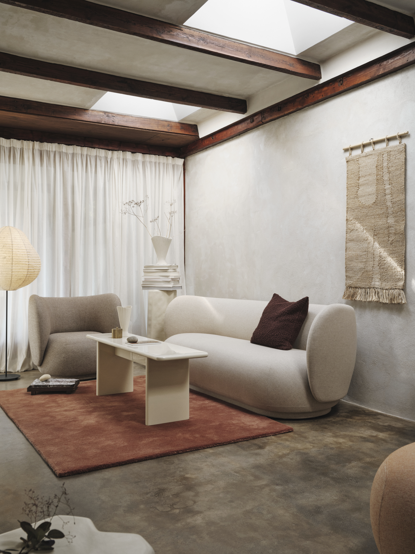 Килим Stille червоно-коричневого кольору від Ferm Living