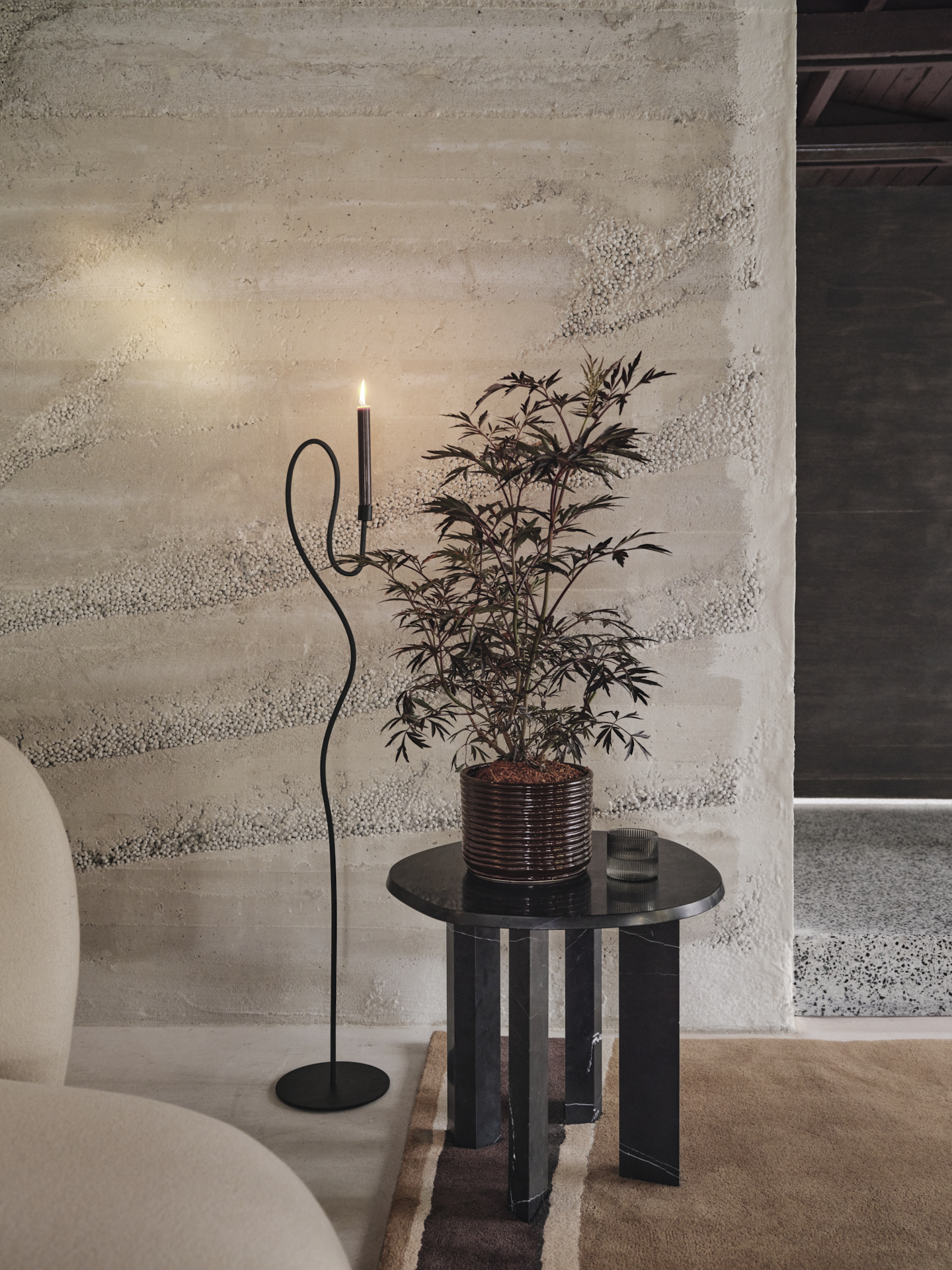 Горщик  для рослин Corduroy коричневого кольору від Ferm Living
