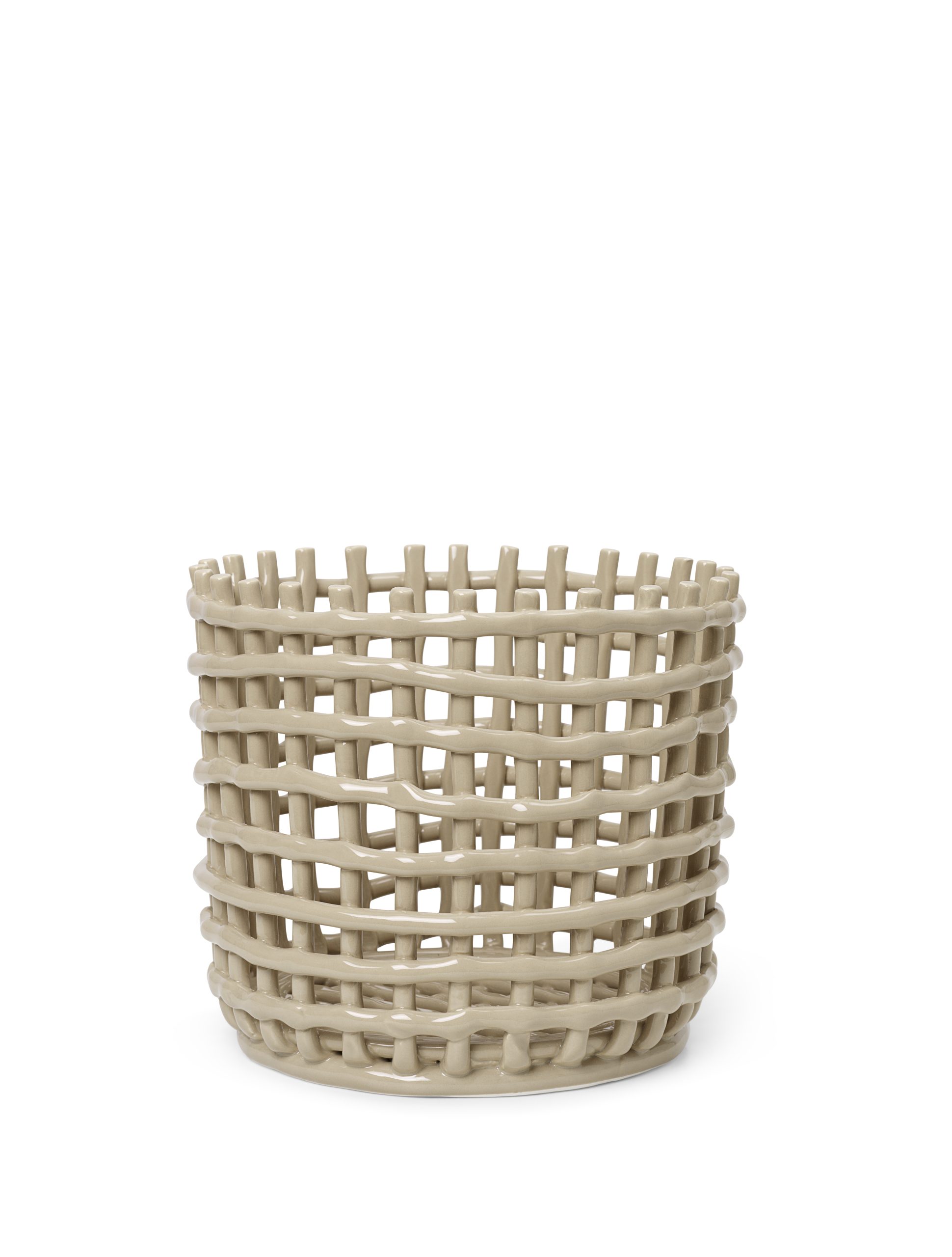 Горщик Ceramic Basket кольору кашемір від Ferm Living