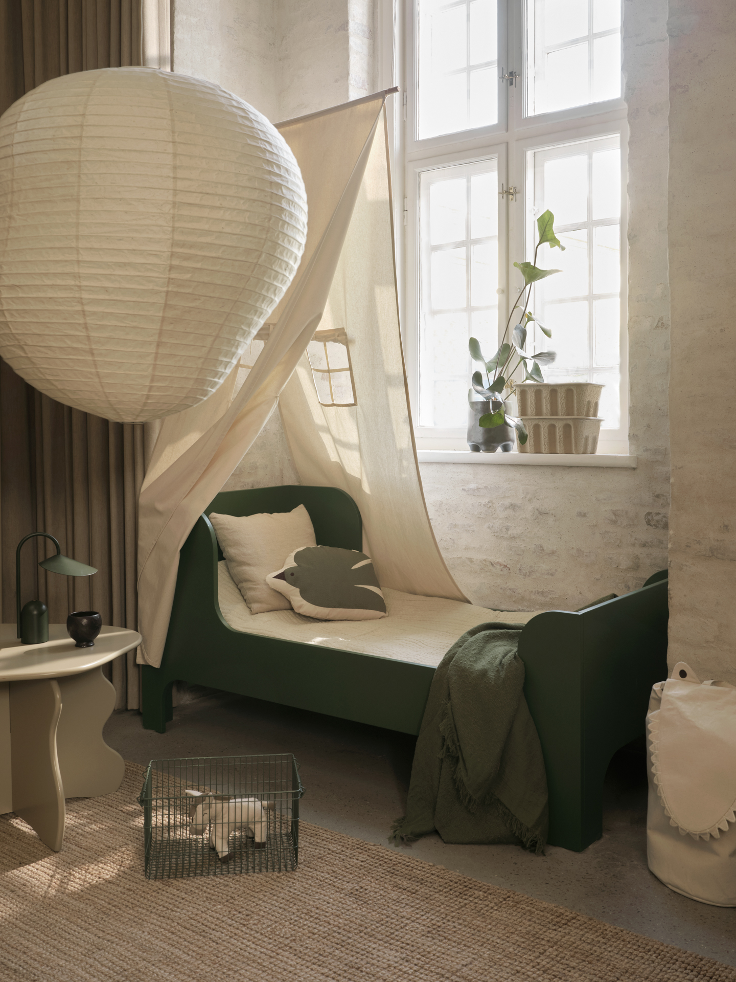 Сітчасті кошики для зберігання Cala колір вердант грін від Ferm Living набір з двох штук