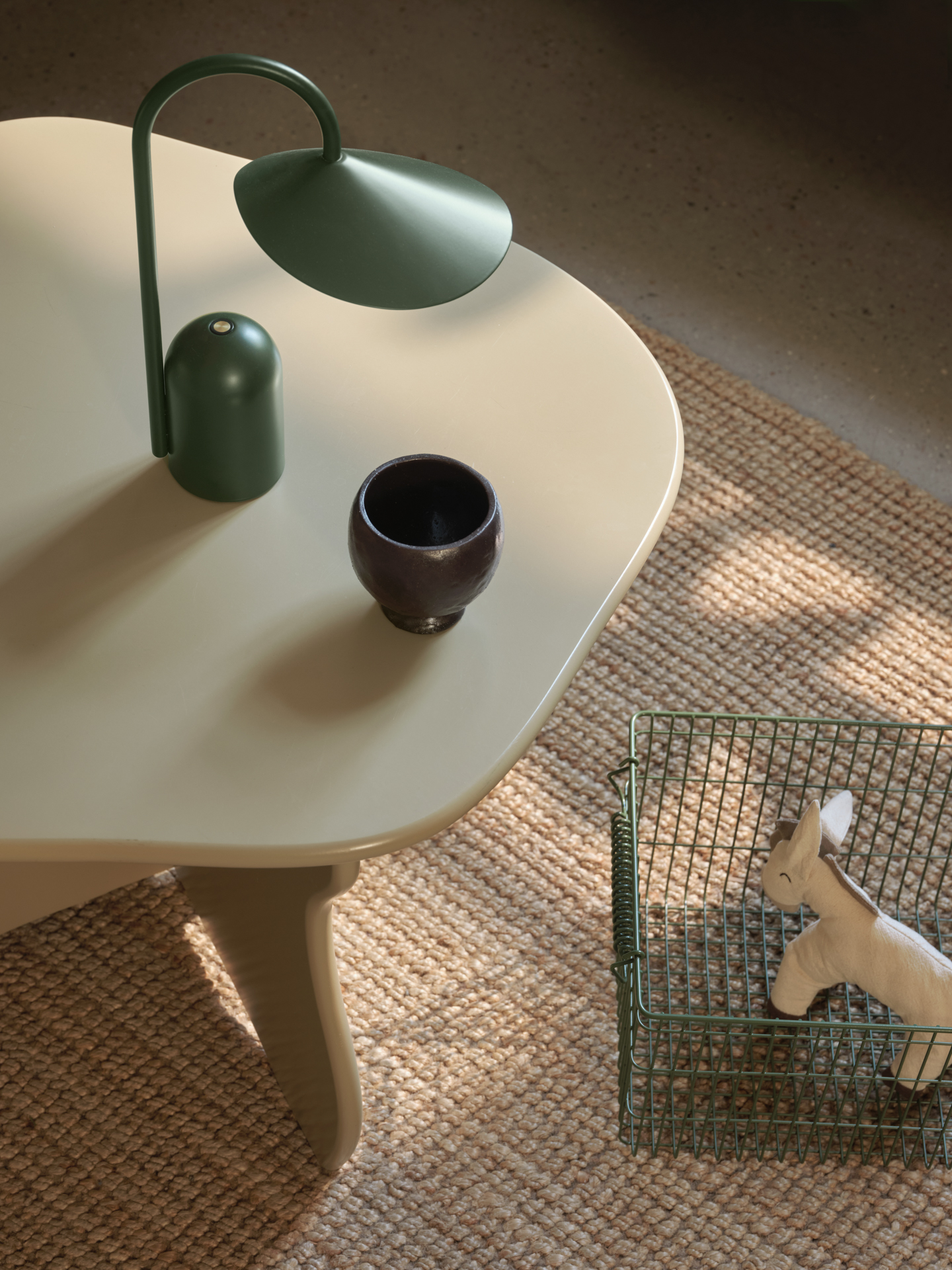 Сітчасті кошики для зберігання Cala колір вердант грін від Ferm Living набір з двох штук