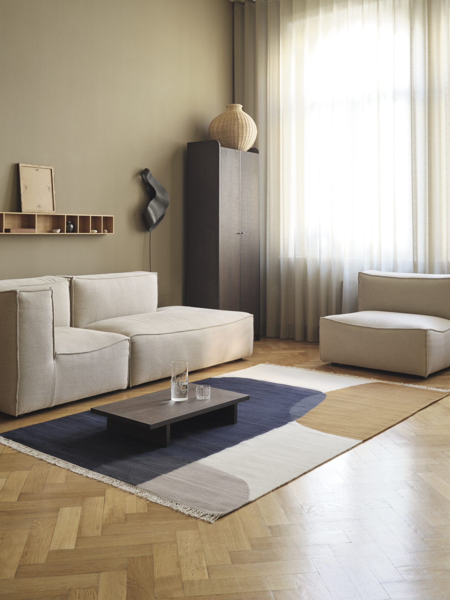 Килим Kelim різнокольровий з круглим візерунком від Ferm Living