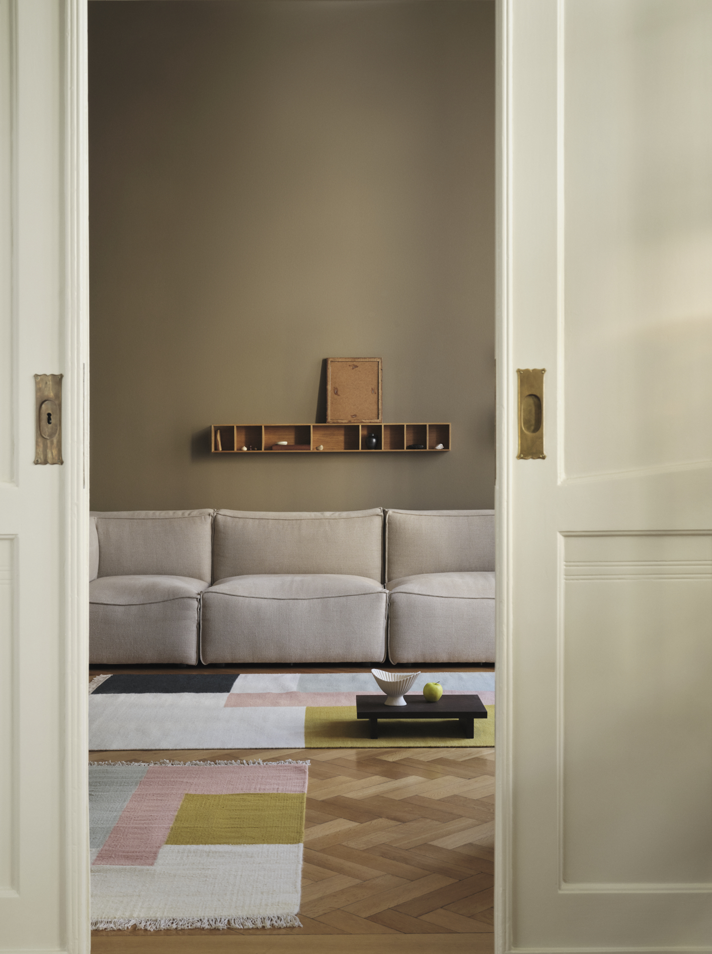 Килим Kelim різнокольровий з квадратним візерунком від Ferm Living