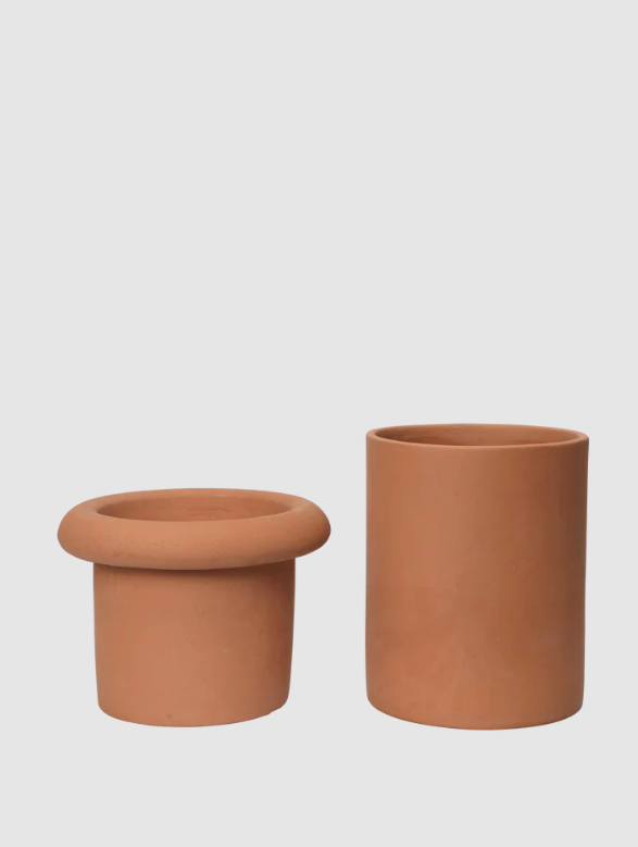 Горщик для рослин Rollo теракотового кольору від Ferm Living