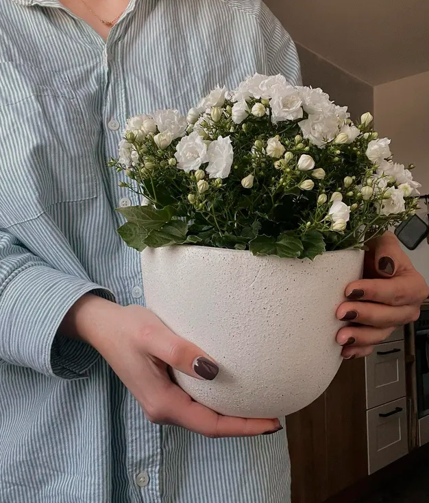 Горщик  для рослин Speckle білого кольору від Ferm Living