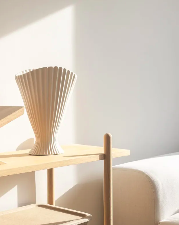 Ваза Fountain Large білого кольору  від Ferm Living