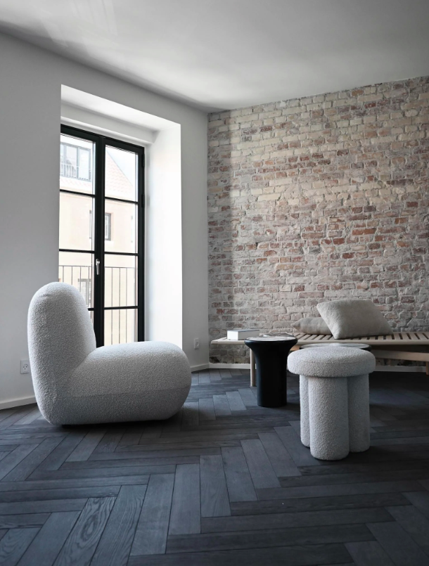 Крісло Toe Flat Lounge кремово-білого кольору від 101 Copenhagen
