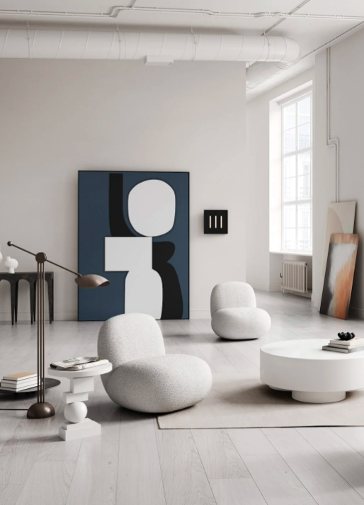 Крісло Toe Flat Lounge кремово-білого кольору від 101 Copenhagen