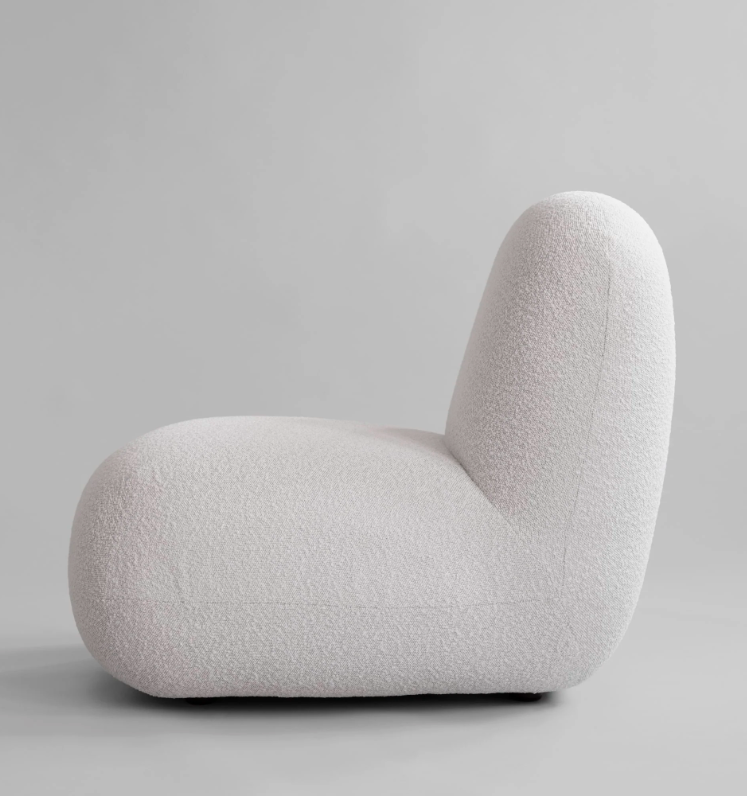 Крісло Toe Flat Lounge кремово-білого кольору від 101 Copenhagen