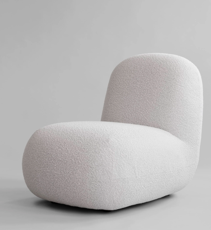 Крісло Toe Flat Lounge кремово-білого кольору від 101 Copenhagen