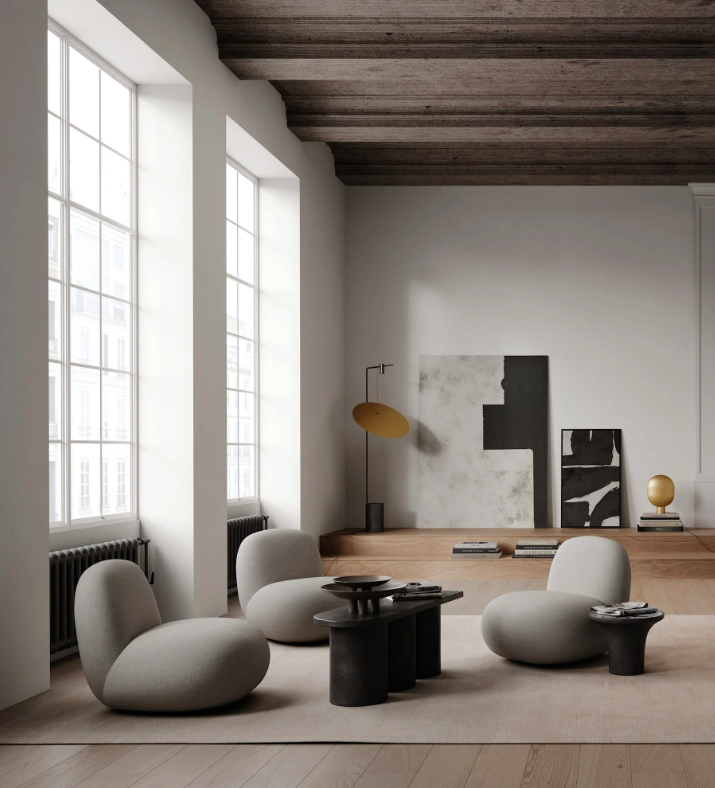 Крісло Toe Flat Lounge колір тауп від 101 Copenhagen