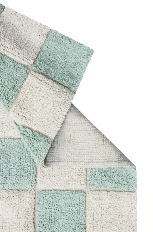 Дитячий килим Kitchen Tiles кольору блакитної шавлії від Lorena Canals.