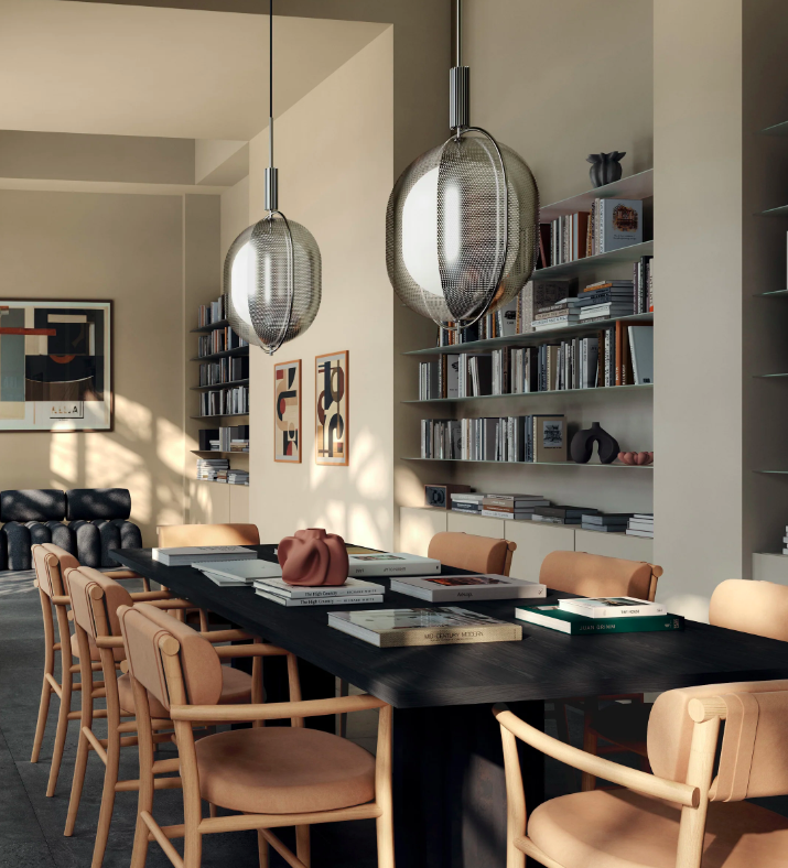 Хромована підвісна лампа Pearl від 101 Copenhagen