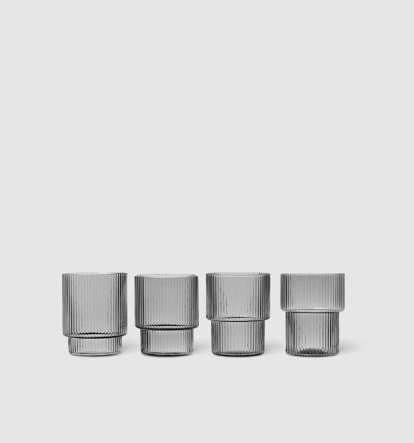 Cклянка Ripple Medium від Ferm Living (набір 4 шт).