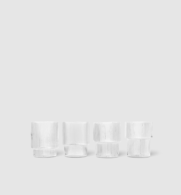 Cклянка Ripple Medium від Ferm Living (набір 4 шт).