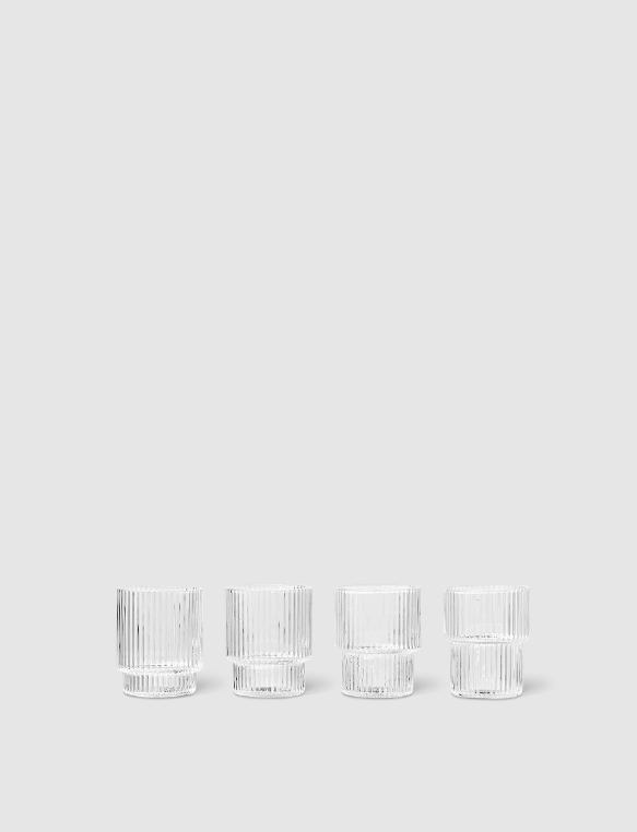 Cклянка Ripple Low від Ferm Living (набір 4 шт).