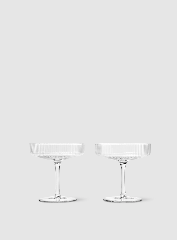 Келихи Ripple Champagne від Ferm Living. (набір 2 шт).