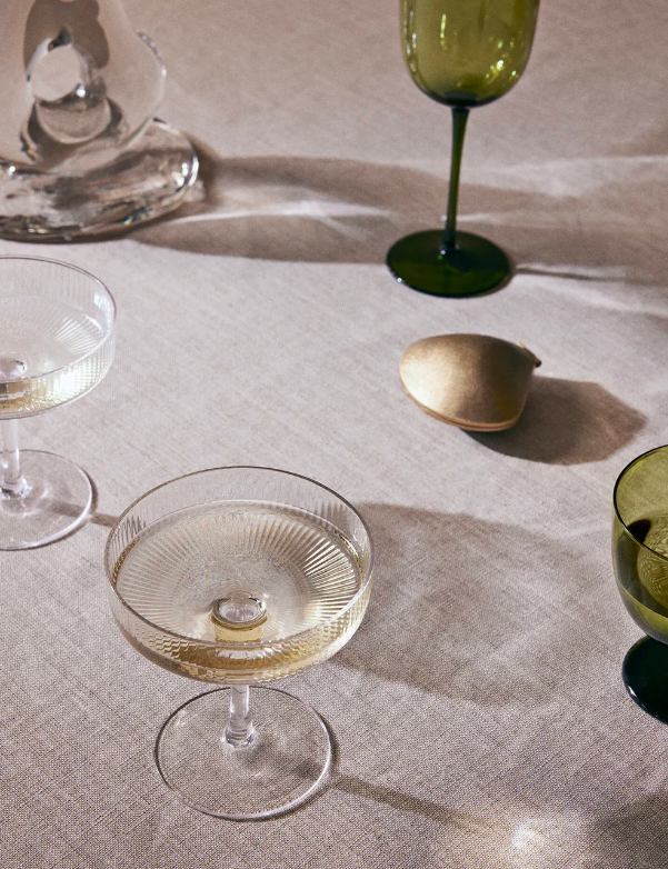 Келихи Ripple Champagne від Ferm Living. (набір 2 шт).