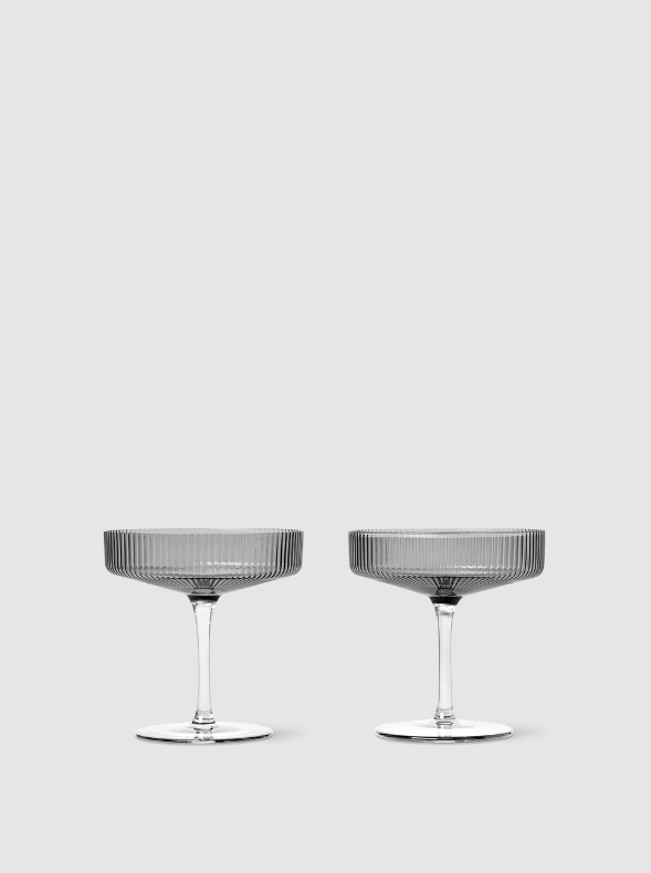 Келихи Ripple Champagne від Ferm Living. (набір 2 шт).