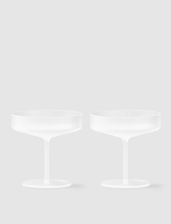 Келихи Ripple Champagne від Ferm Living. (набір 2 шт).