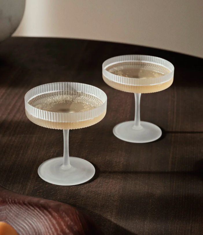 Келихи Ripple Champagne від Ferm Living. (набір 2 шт).