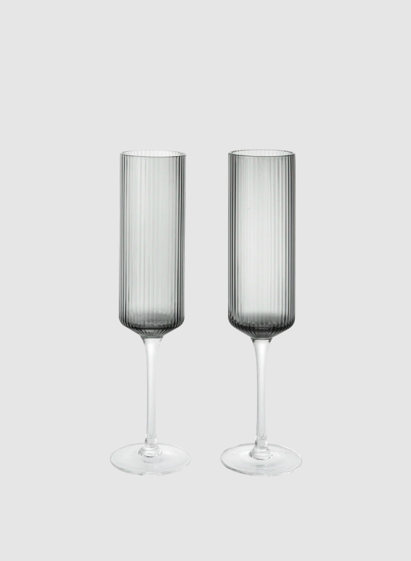 Келихи Ripple Champagne Flutes від Ferm Living. (набір 2 шт).