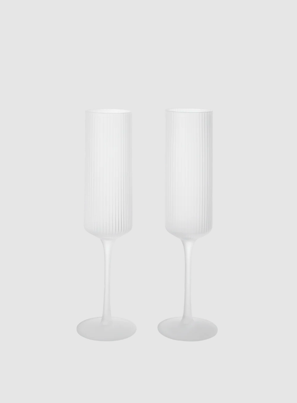 Келихи Ripple Champagne Flutes від Ferm Living. (набір 2 шт).