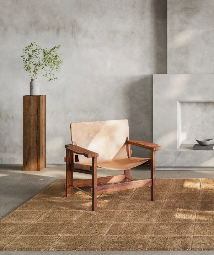 Килим Grid пшеничного кольору від Classic Collection.