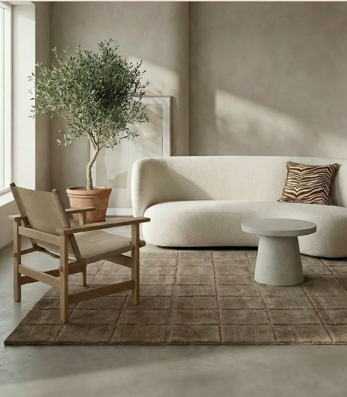 Килим Grid шоколадного кольору від Classic Collection.