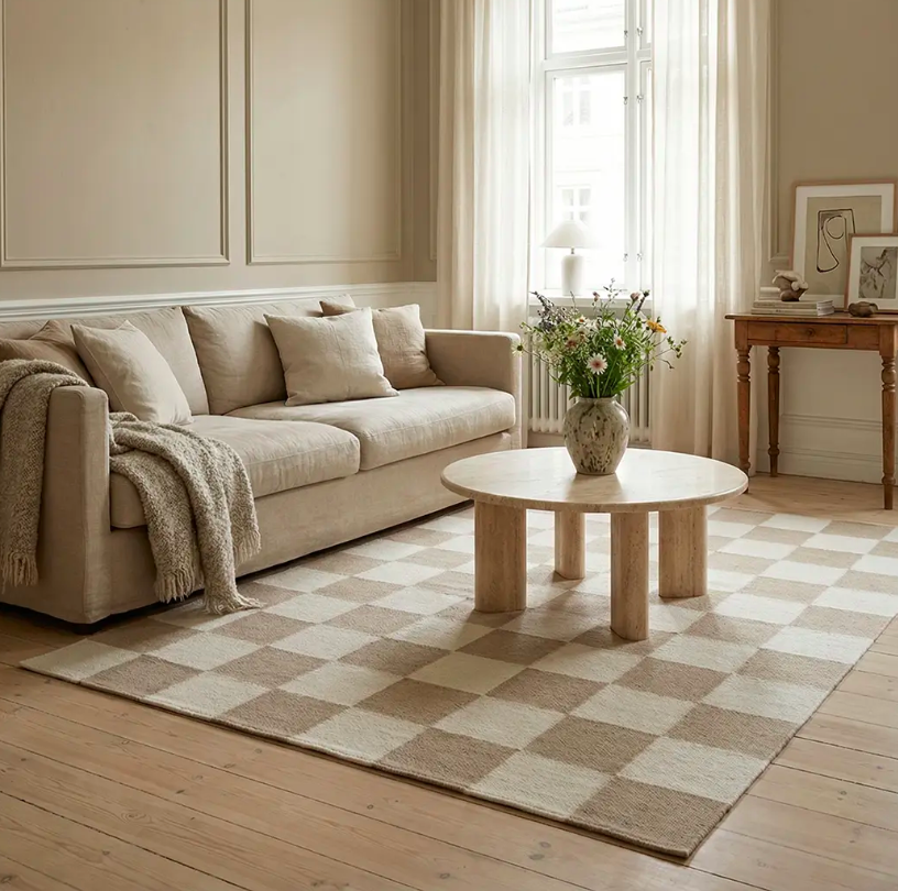 Килим Square природного кольору від Classic Collection.
