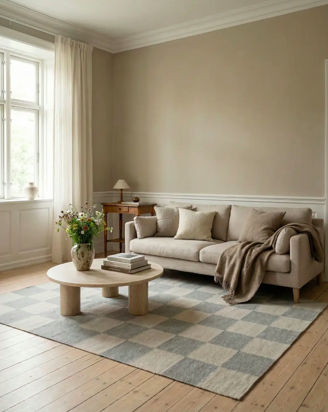 Килим Square сіро-блакитного кольору від Classic Collection.