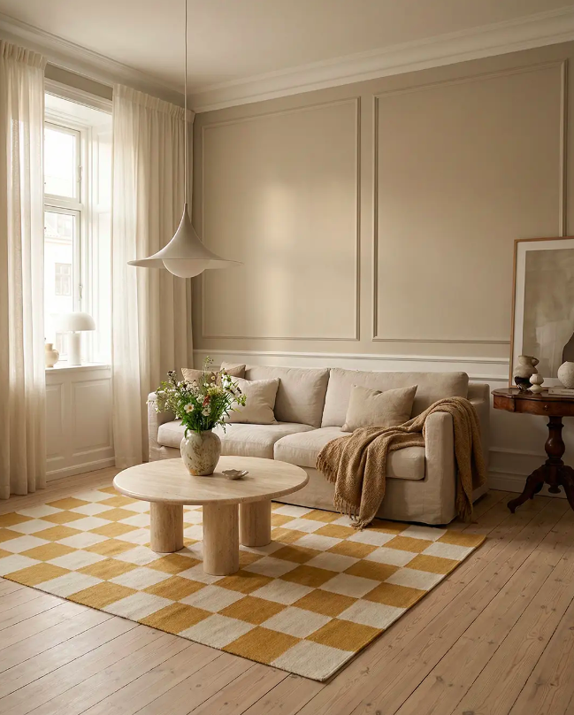 Килим Square жовтого кольору від Classic Collection.