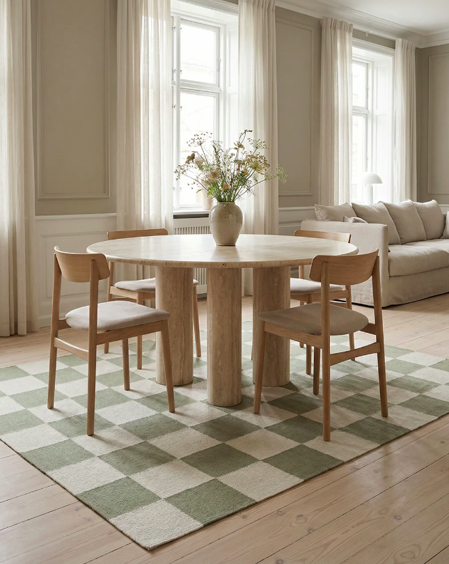 Килим Square зеленого кольору від Classic Collection.