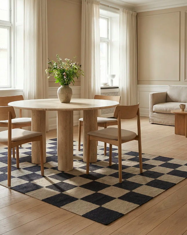 Килим Square чорного кольору від Classic Collection.