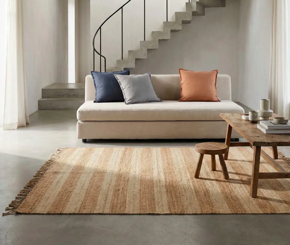Килим Stripe Jute природного кольору від Classic Collection.