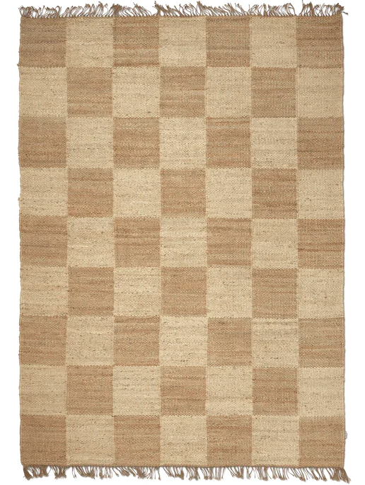 Килим Squares Jute природного кольору від Classic Collection.
