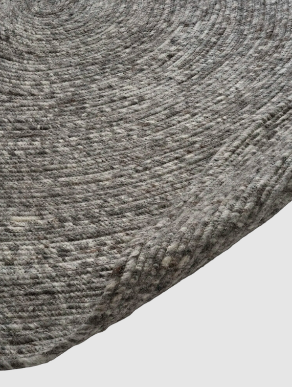 Килим круглої форми Merino сірого кольору від Classic Collection