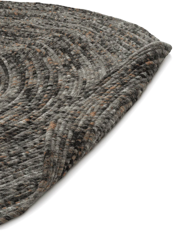 Килим круглої форми Merino кольору сірого меланжу від Classic Collection