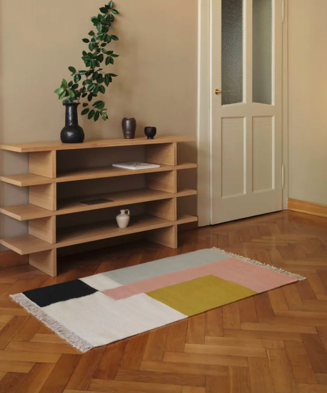 Доріжка Kelim різнокольрова з квадратним візерунком  від Ferm Living
