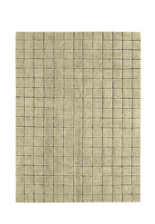 Вовняний килим Wool Mosaic кольору моху від Lorena Canals