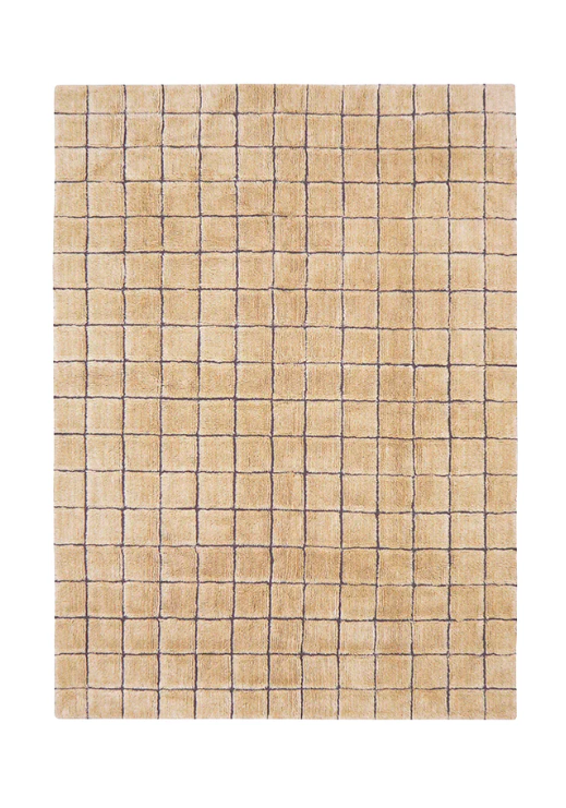 Вовняний килим Wool Mosaic бурштинового кольору від Lorena Canals