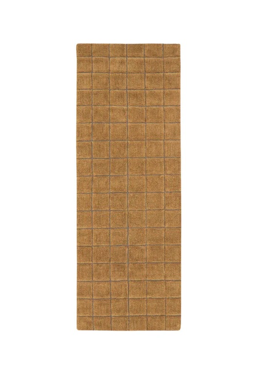 Доріжка Wool Mosaic кольору  охра від Lorena Canals